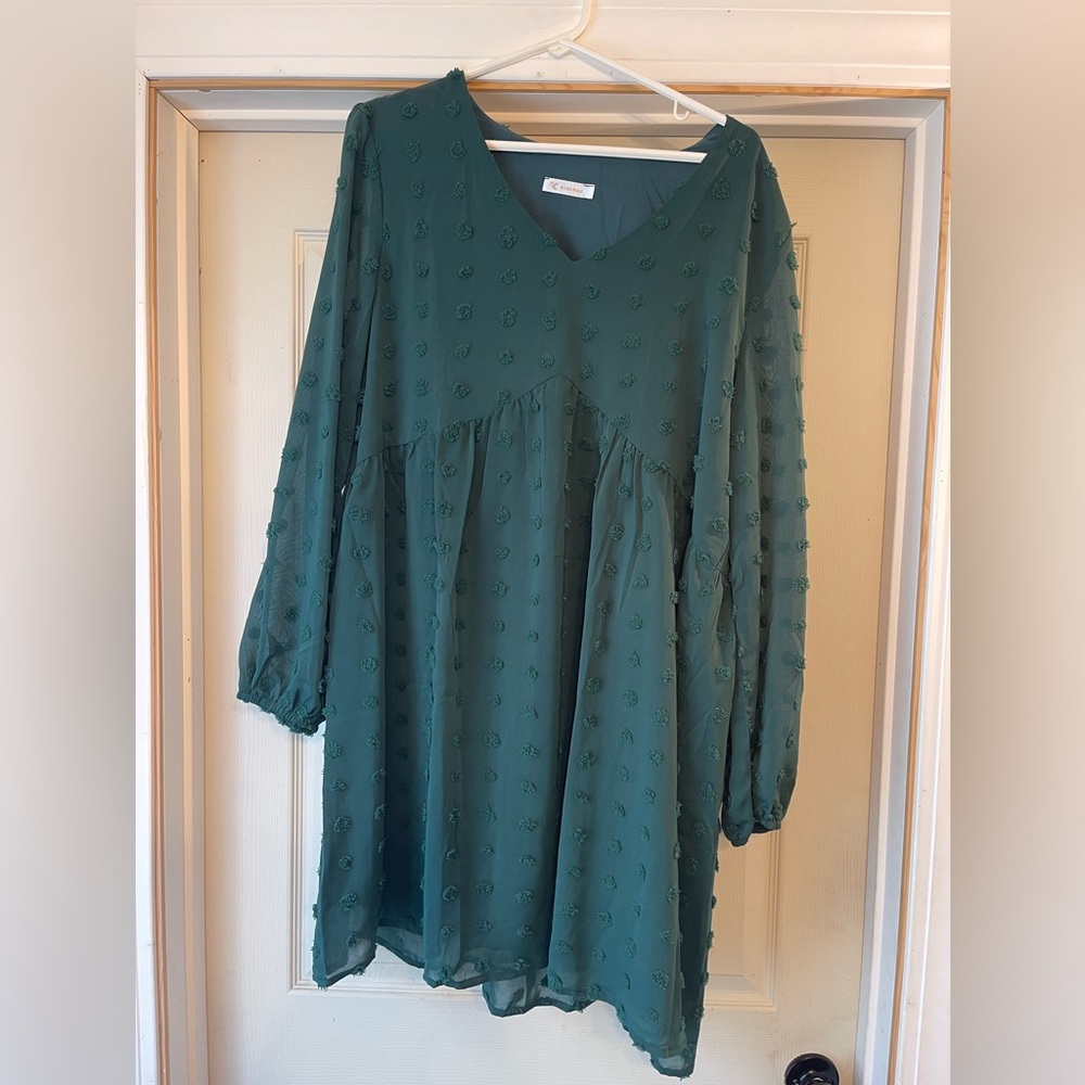 Kirundo Size Large Chiffon Dot Dress